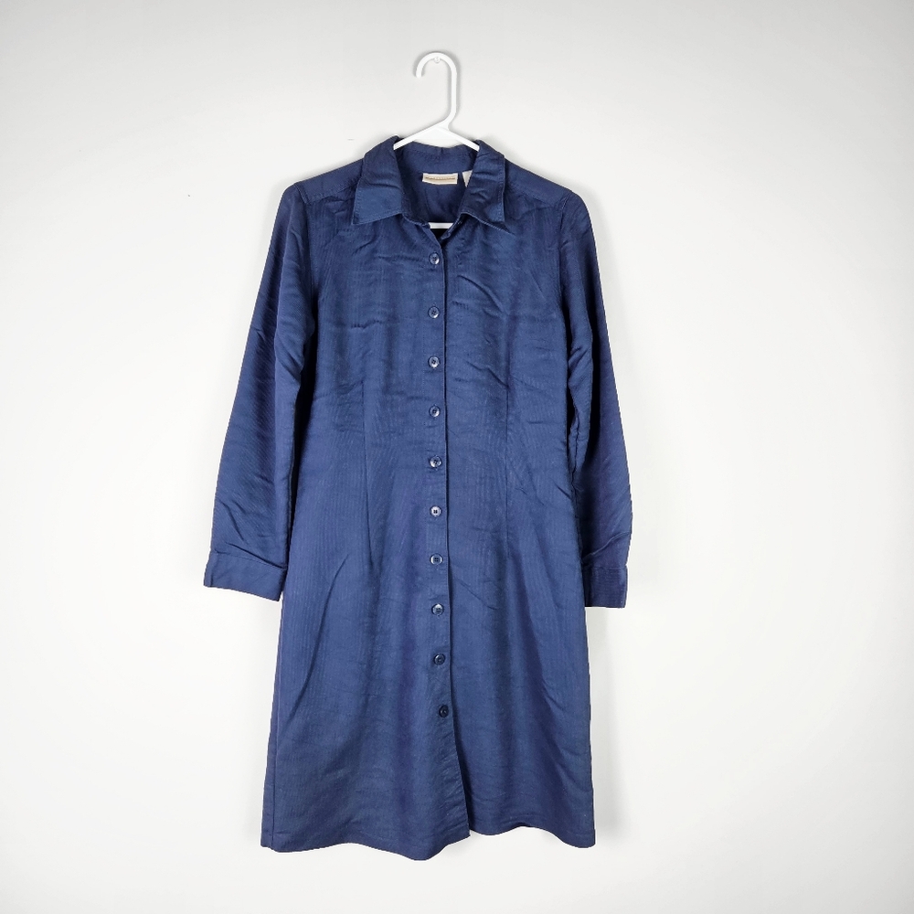 Expressions Vintage Corduroy Button Front Collar Dress